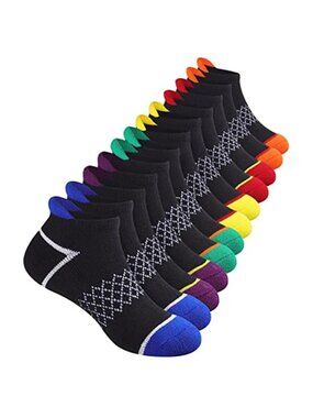 12 Pairs KIds Socks Ankle Athletic Socks With Cushioned Sole